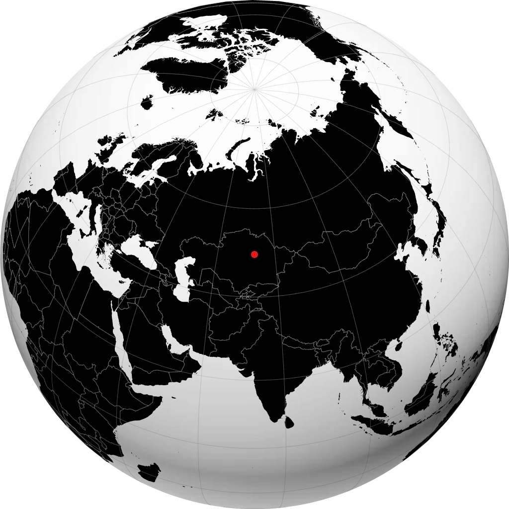 阿拜 在地球仪上