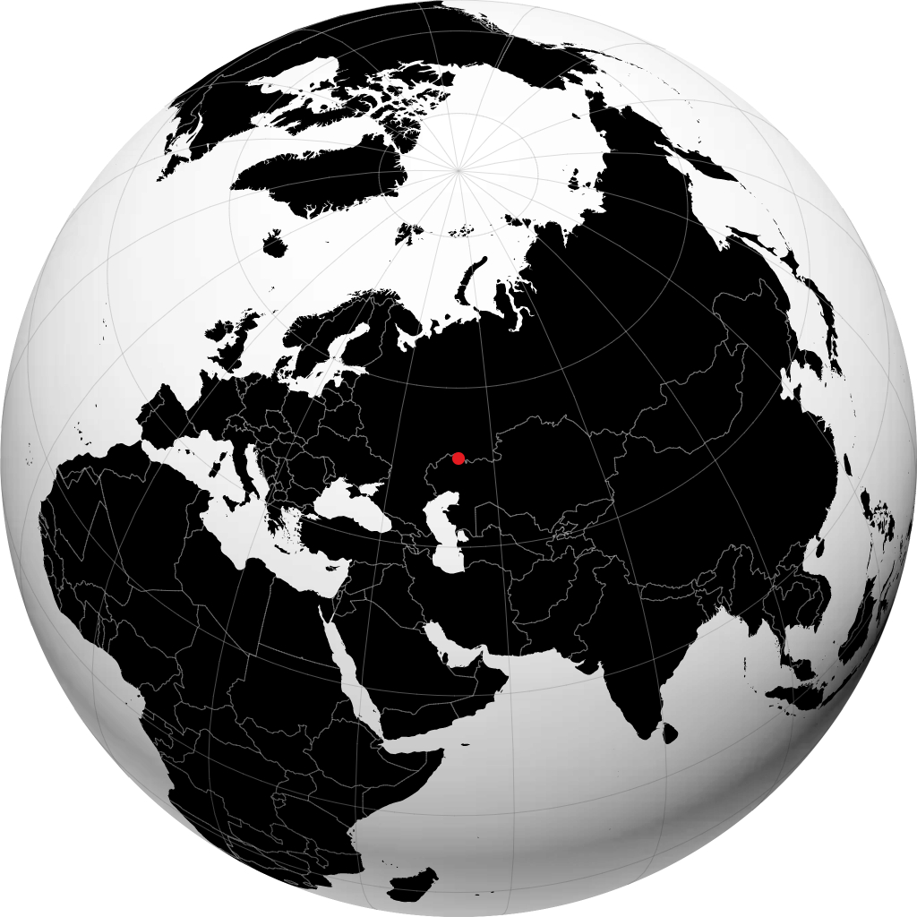 阿克赛 在地球仪上