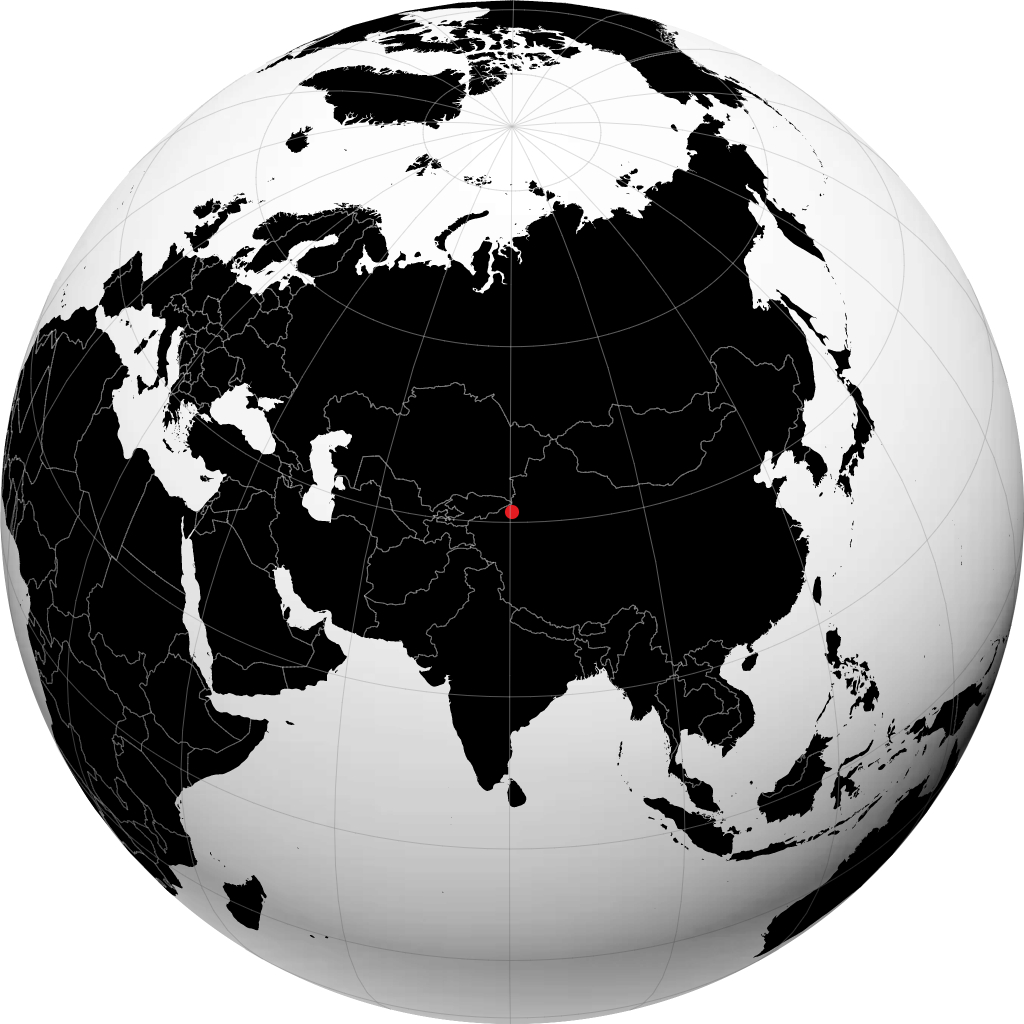 阿克苏市 在地球仪上