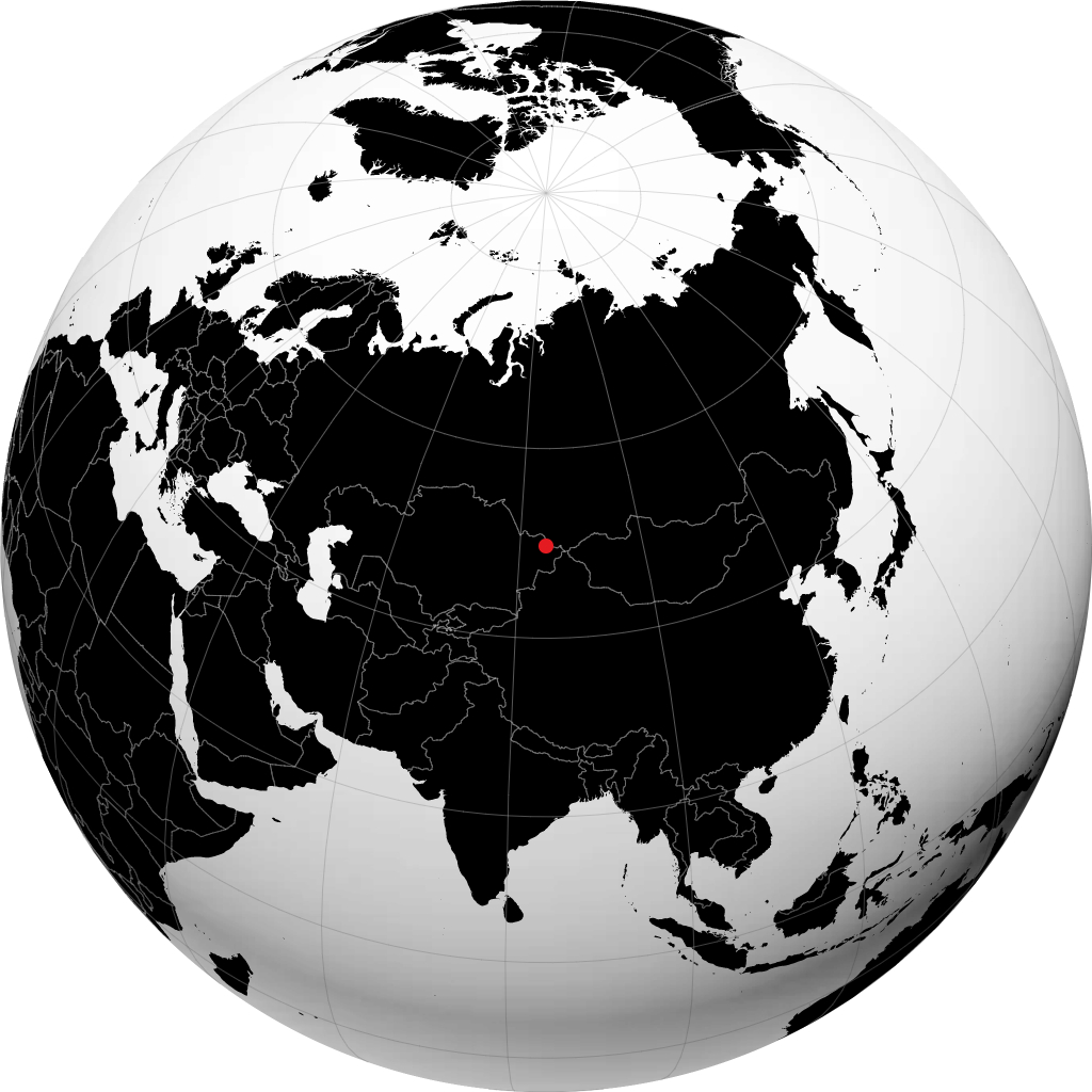 Altay 在地球仪上