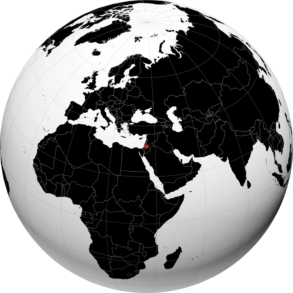 安曼 在地球仪上
