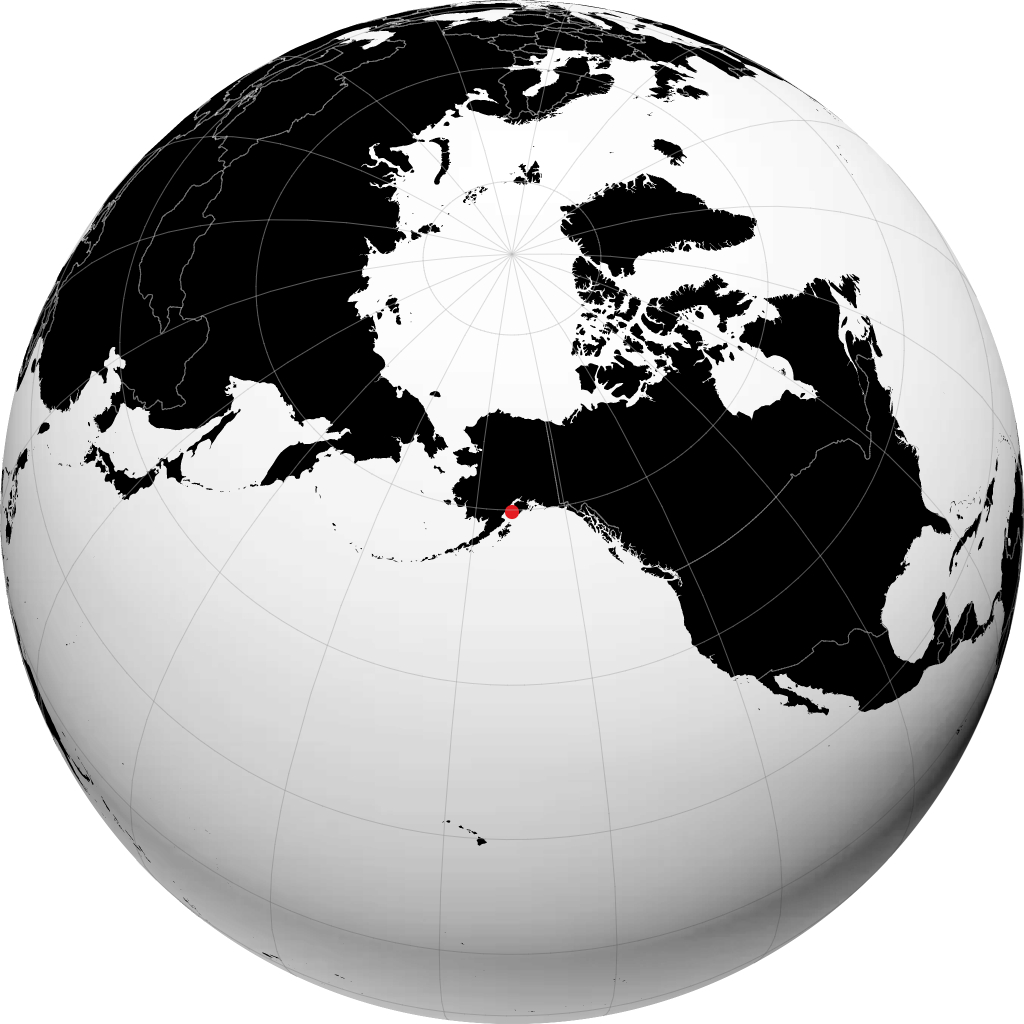锚点 在地球仪上
