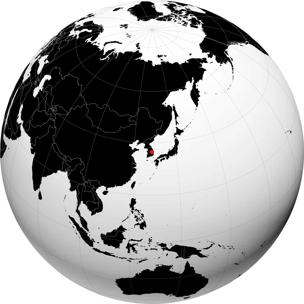 安东市 在地球仪上