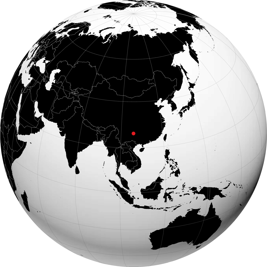 安顺市 在地球仪上