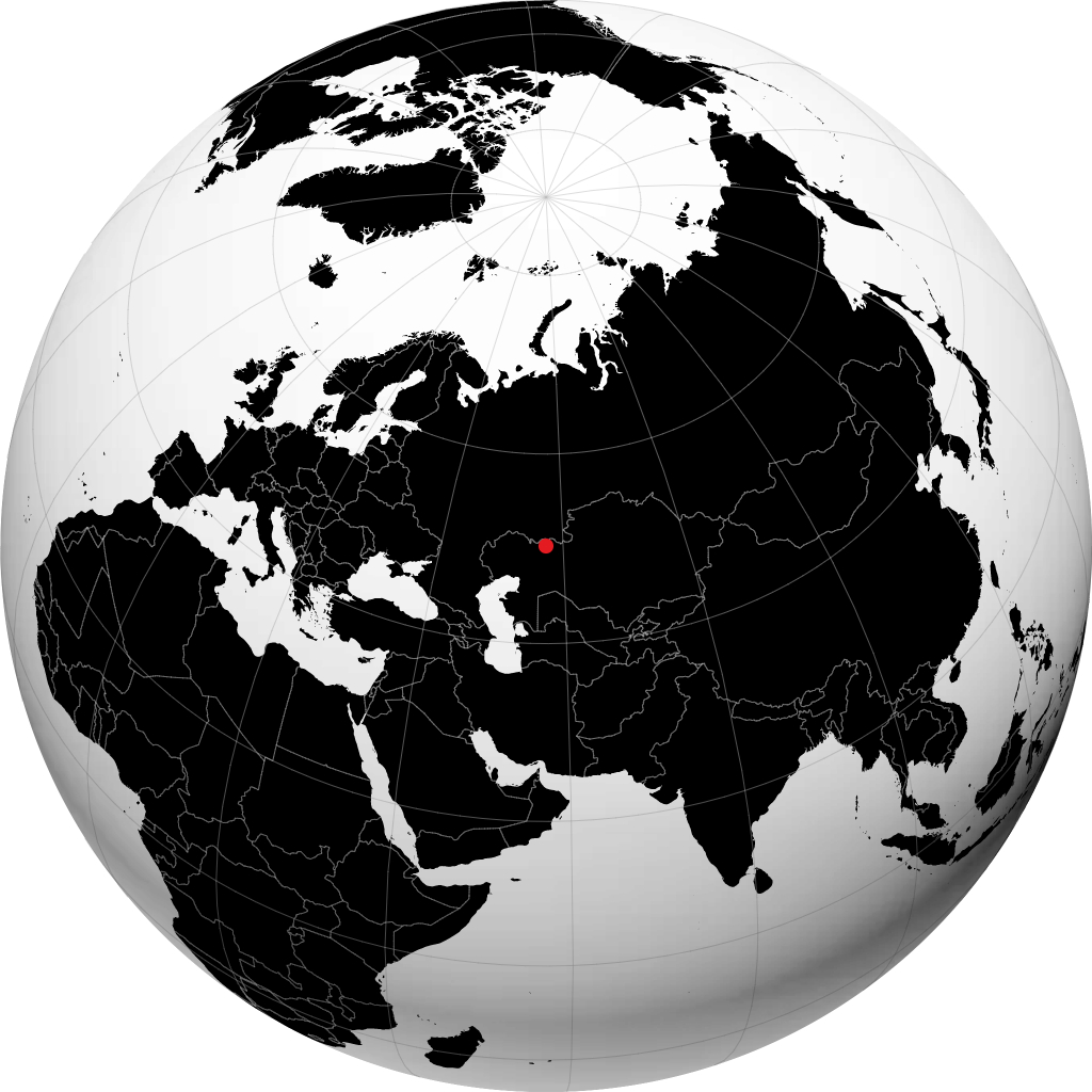 阿克托别 在地球仪上
