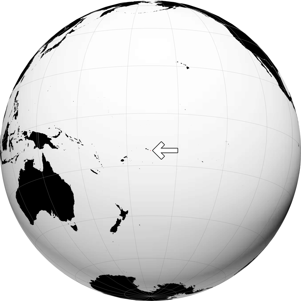 美属萨摩亚 在地球仪上
