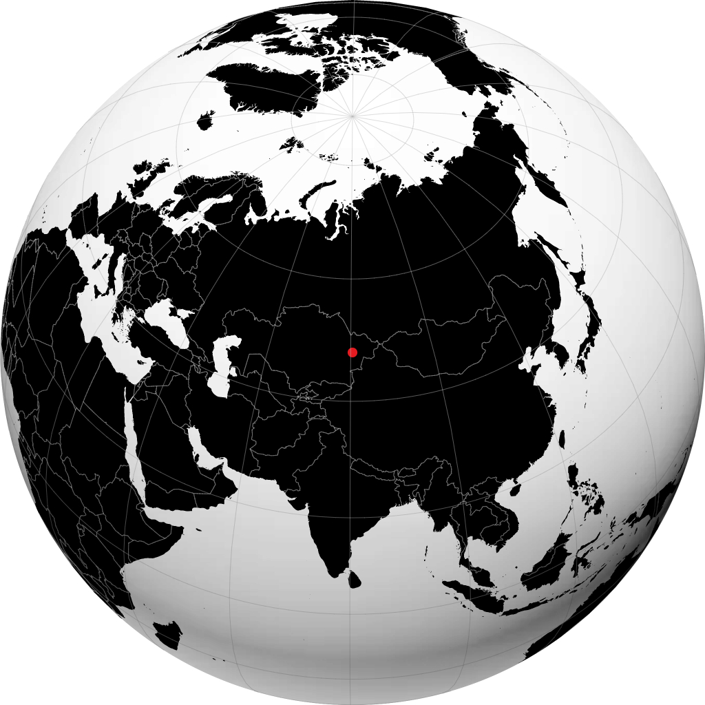 阿亚戈兹 在地球仪上