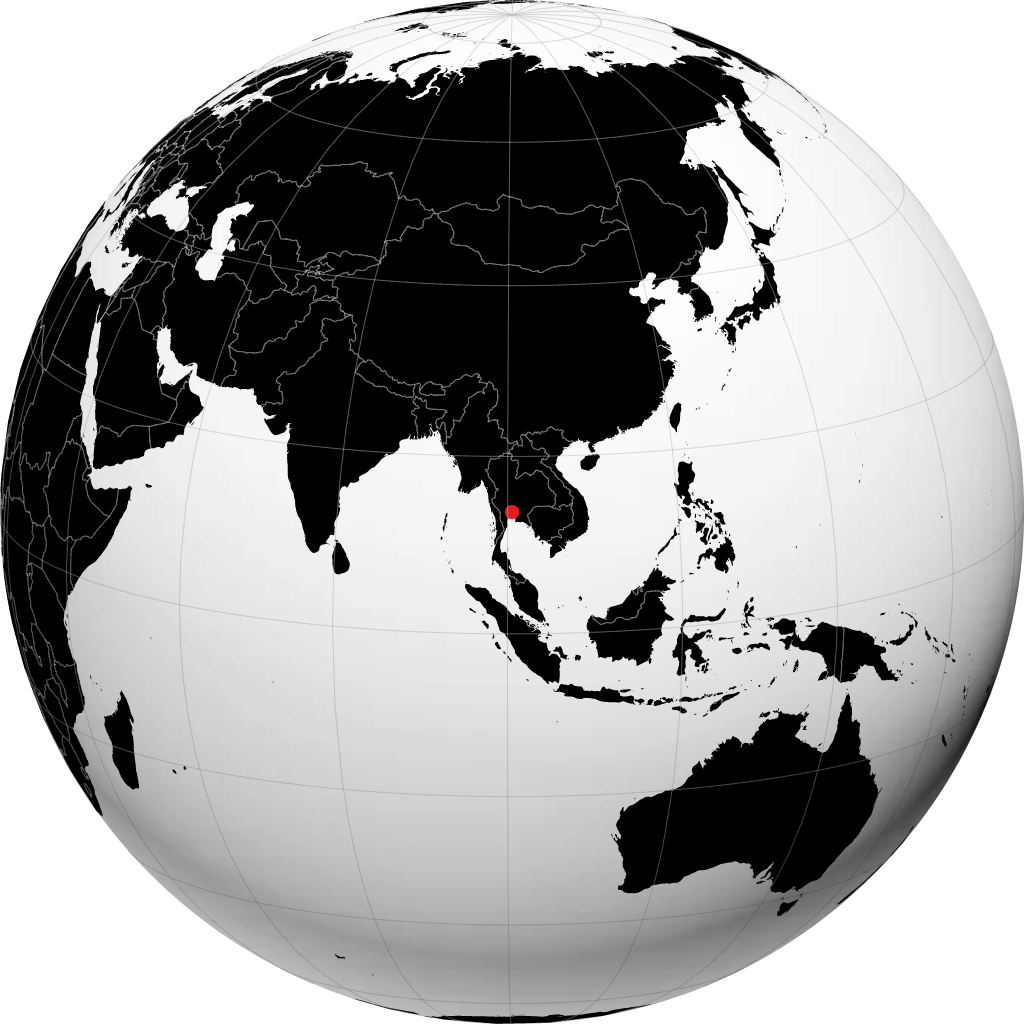 曼谷 在地球仪上