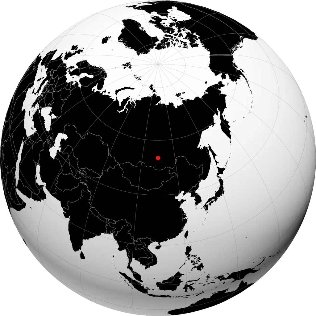 巴尔古津 在地球仪上
