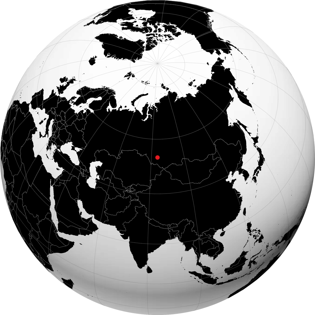 巴尔瑙尔 在地球仪上