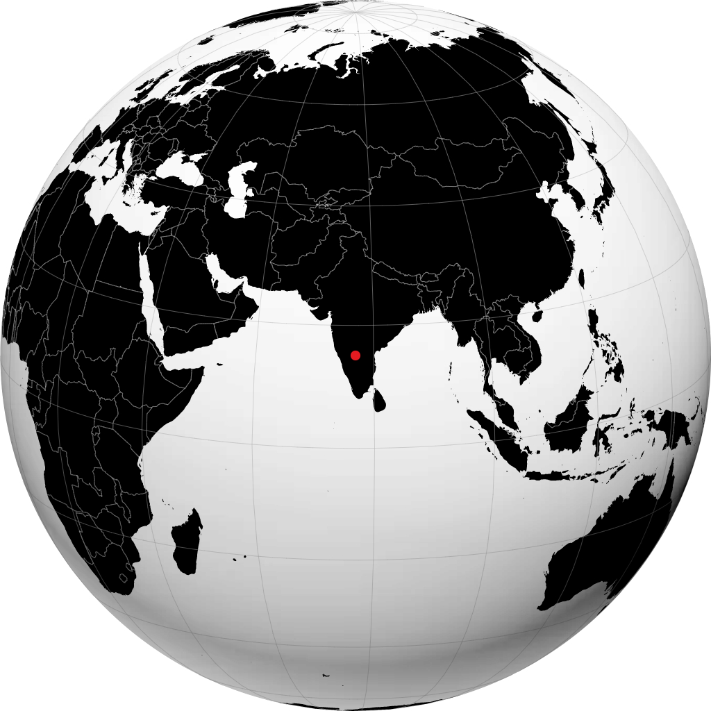 贝拉里 在地球仪上
