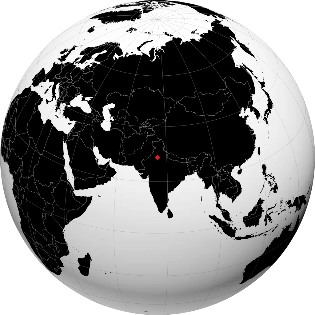 比瓦尼 在地球仪上
