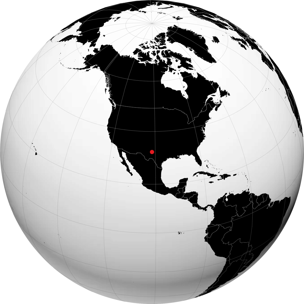大泉市 在地球仪上