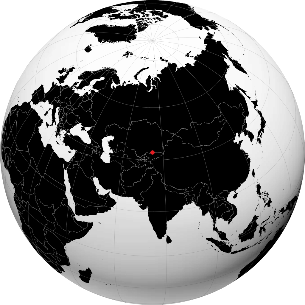 比什凯克 在地球仪上