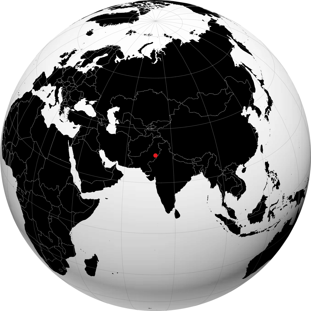 布雷瓦拉 在地球仪上