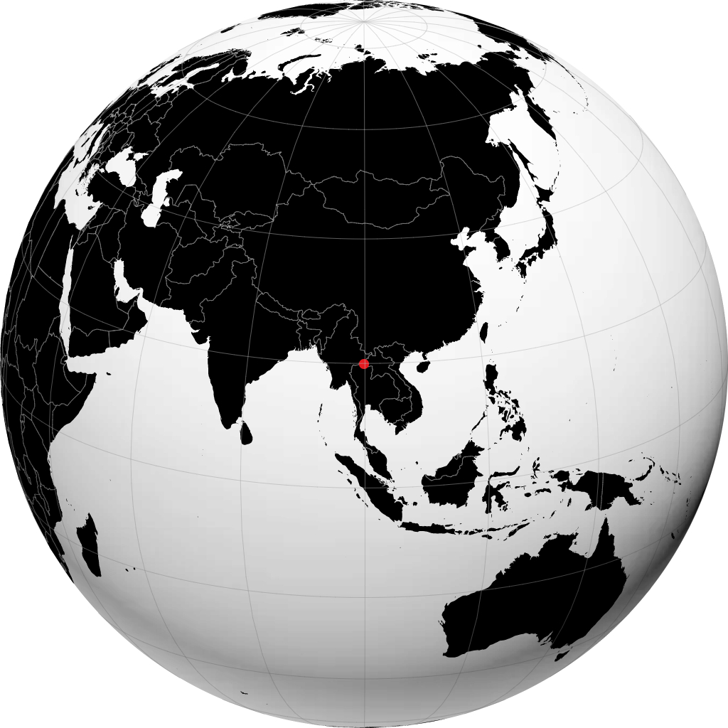 清莱 在地球仪上