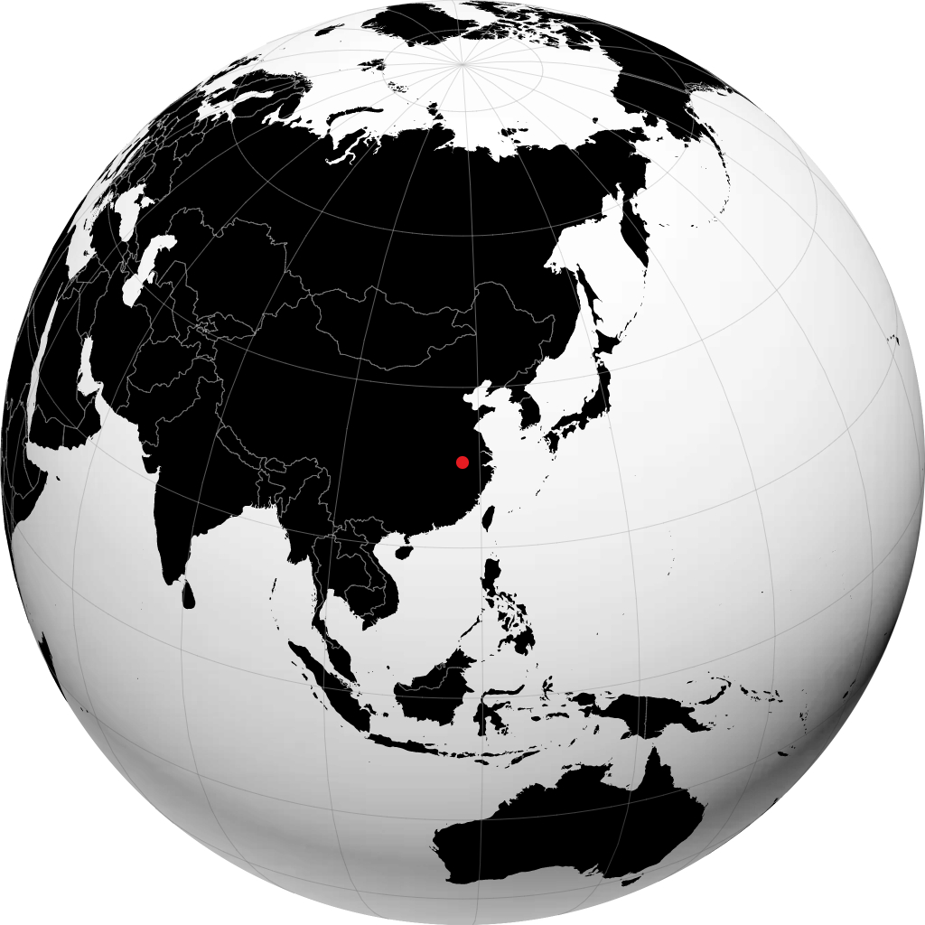 池州 在地球仪上