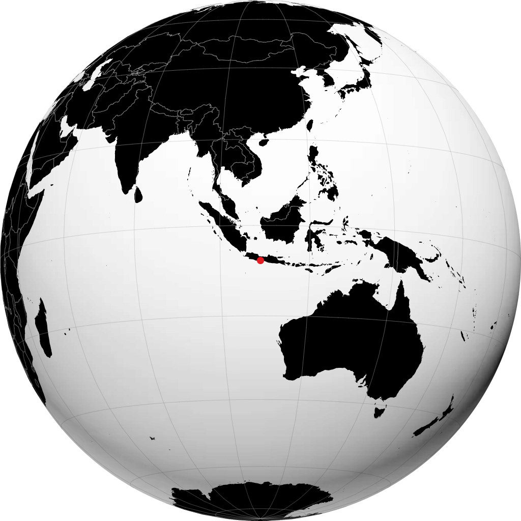 芝拉扎普 在地球仪上