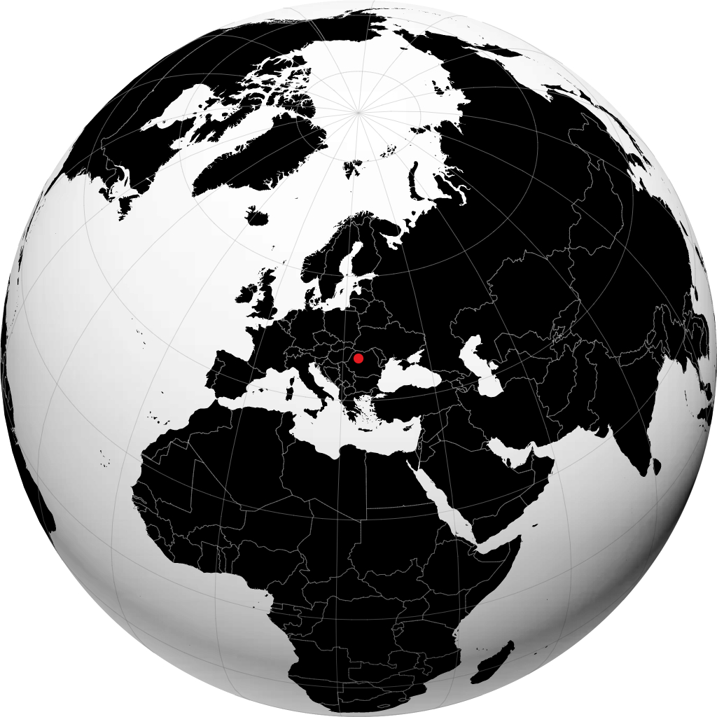 克卢日-纳波卡 在地球仪上