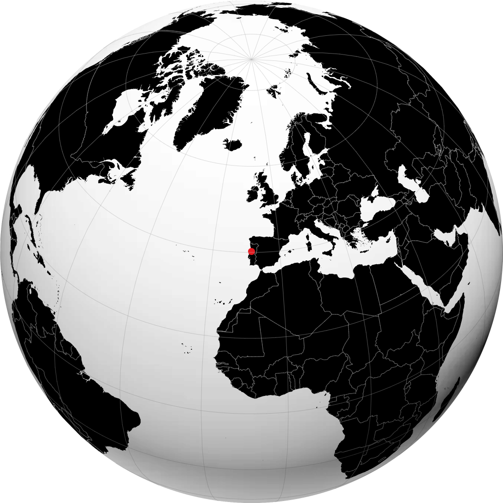 科英布拉 在地球仪上
