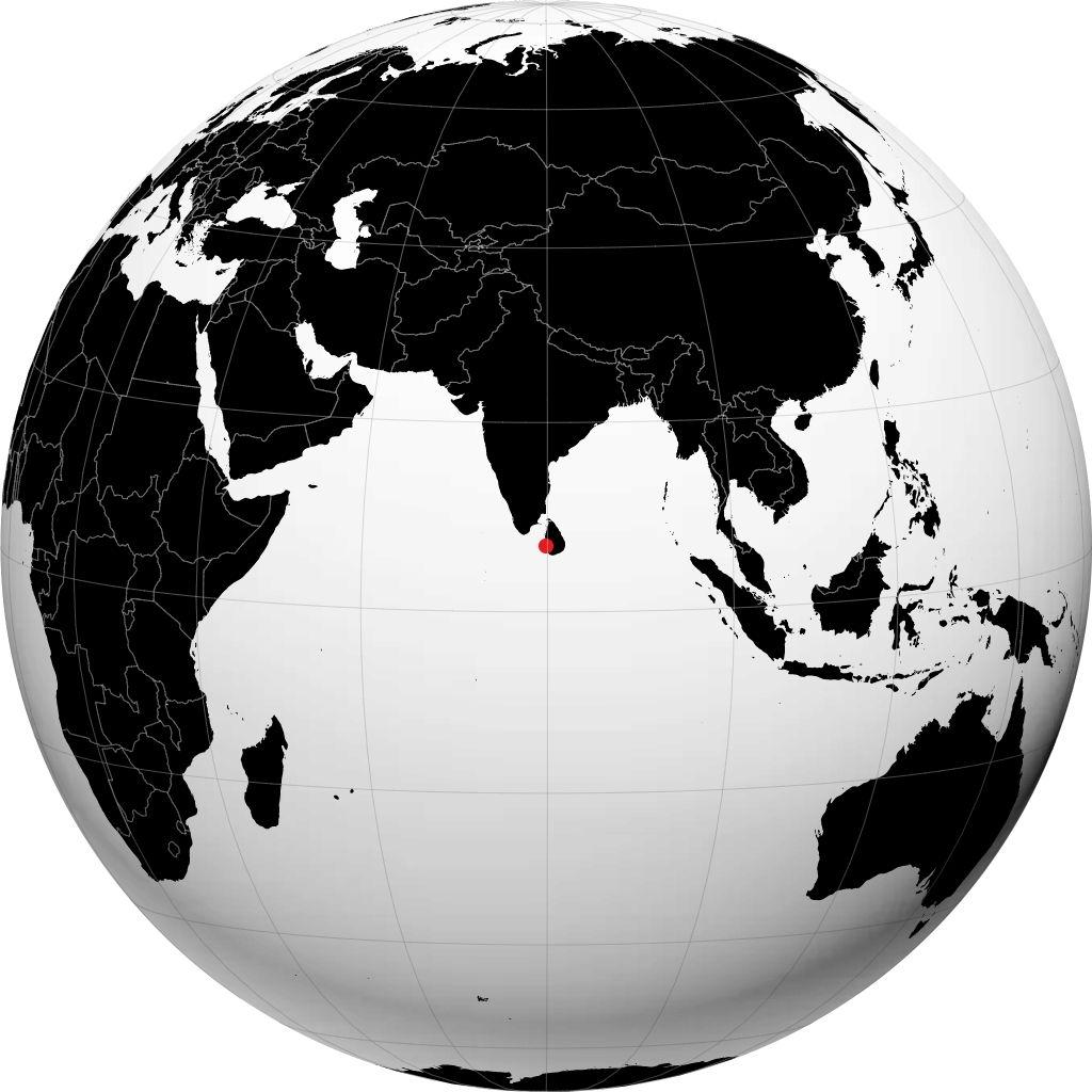 科伦坡 在地球仪上
