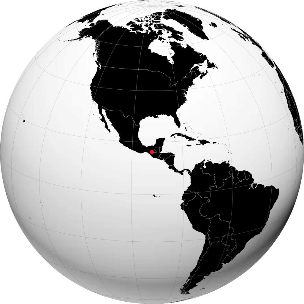 科米坦-德多明格斯 在地球仪上