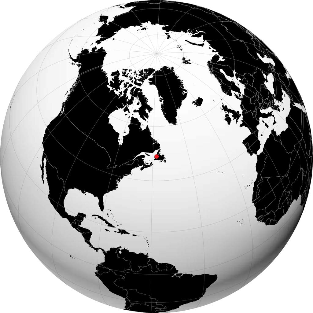 科纳布鲁克 在地球仪上