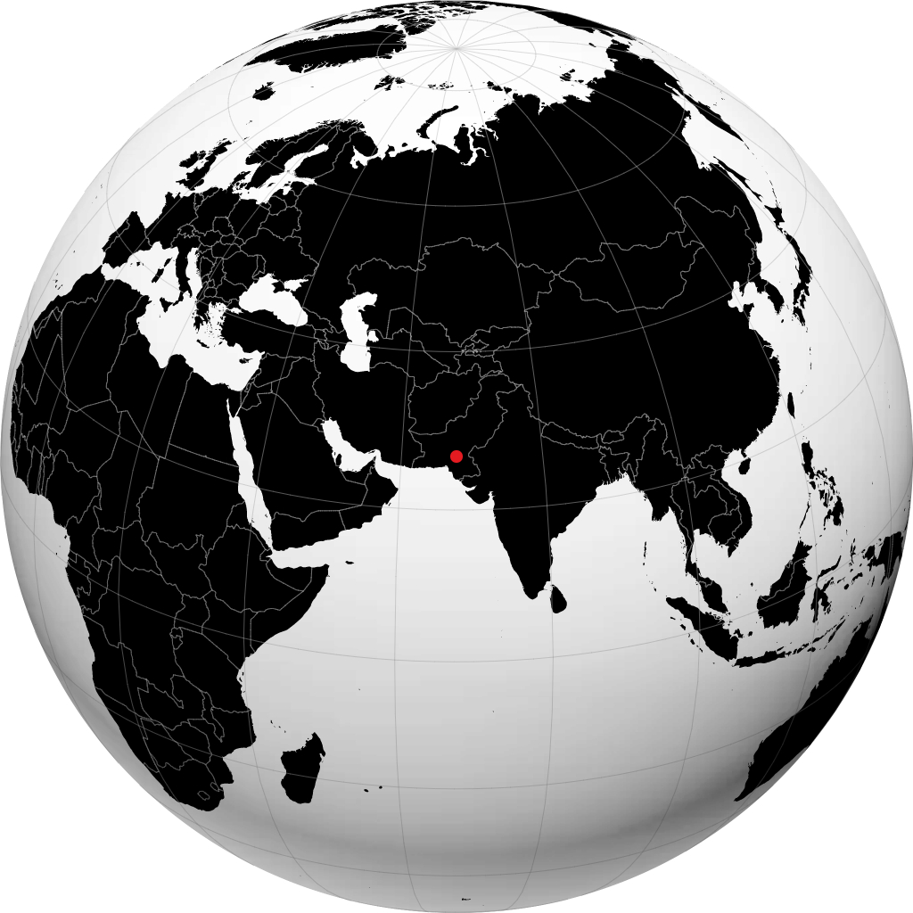 达杜 在地球仪上