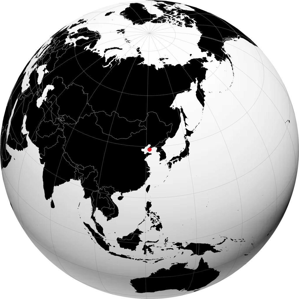 大连 在地球仪上
