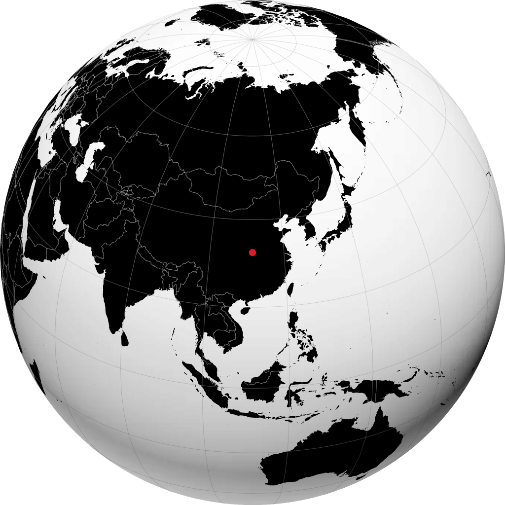 丹江口市 在地球仪上