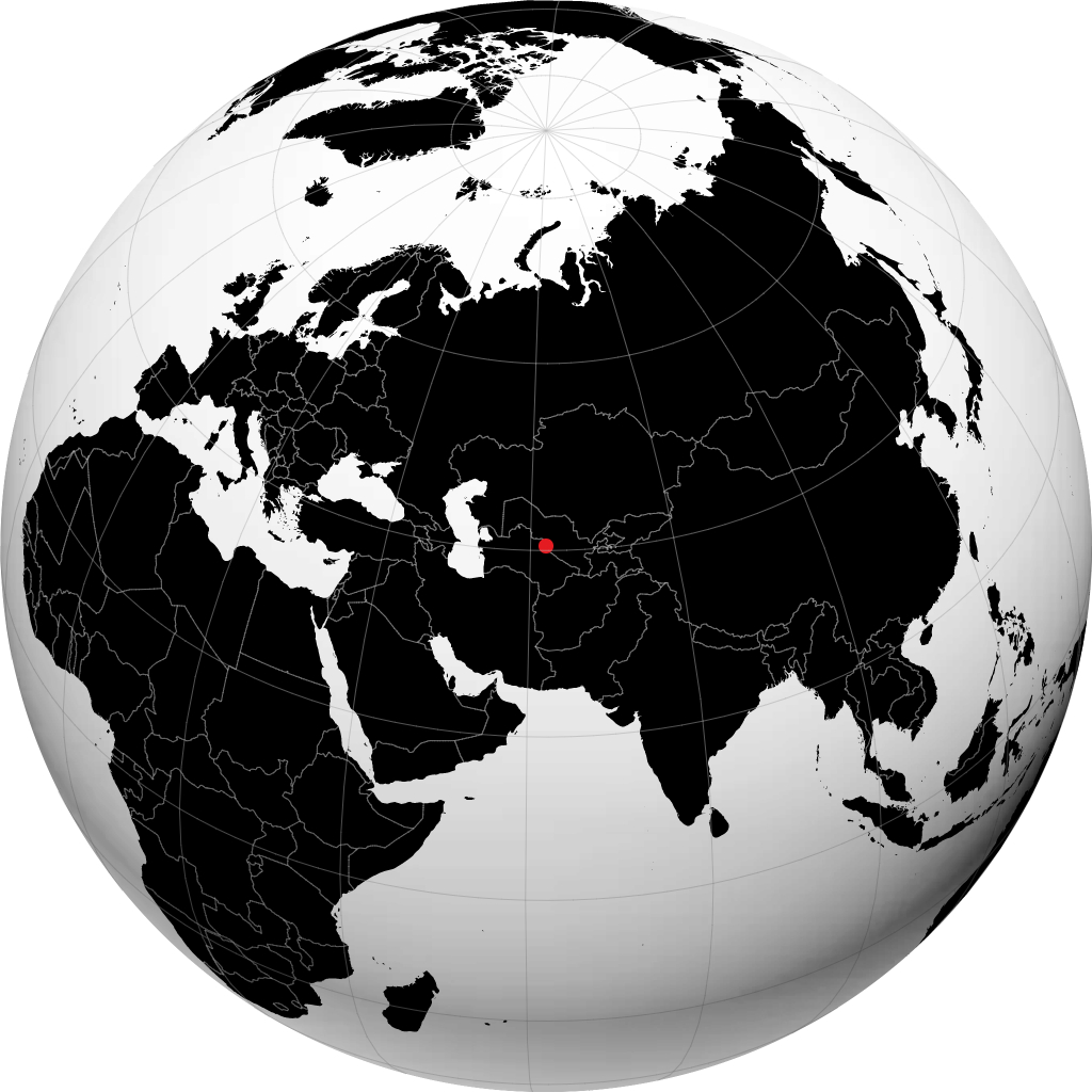 达尔加纳塔 在地球仪上