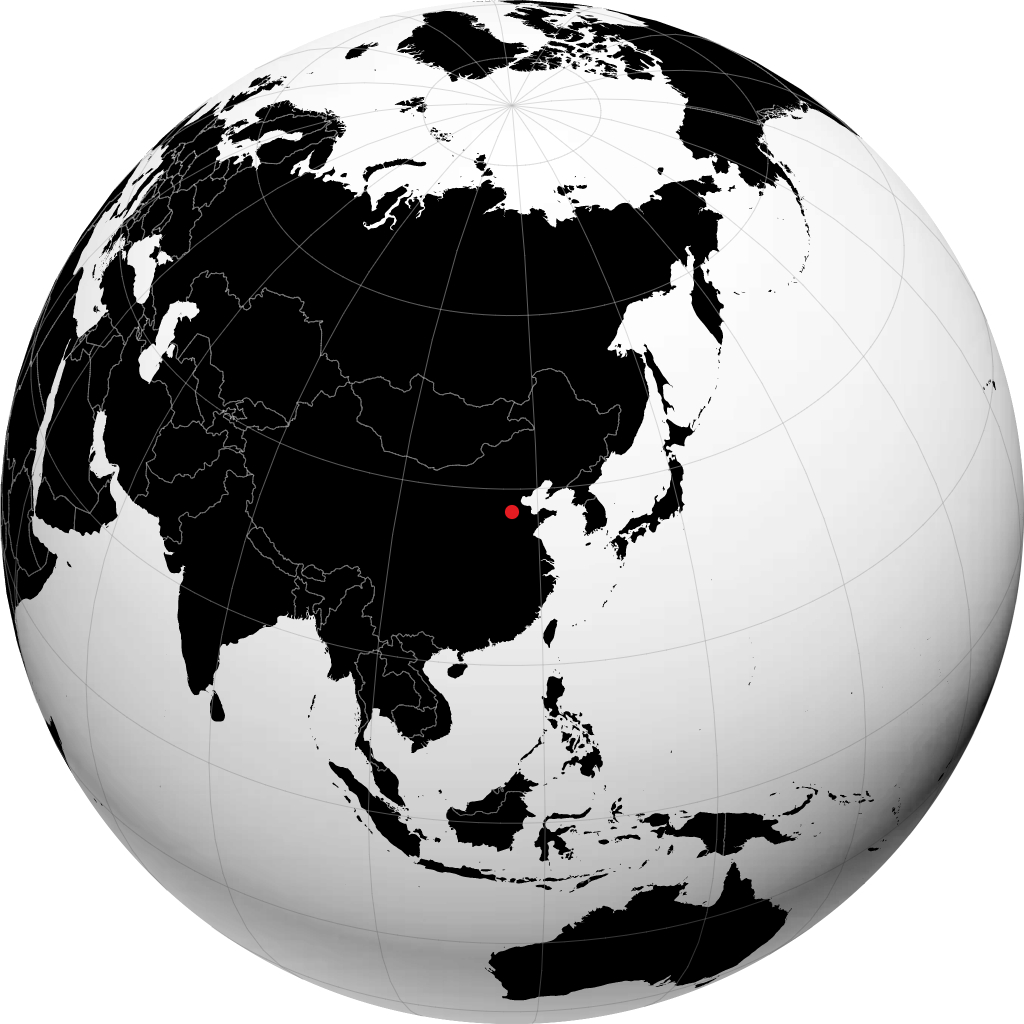 德州市 在地球仪上
