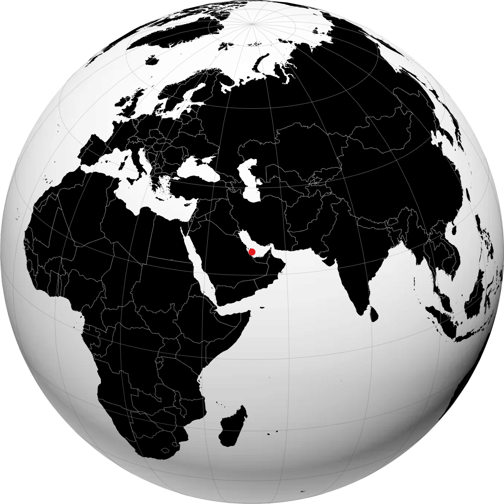 多哈 在地球仪上