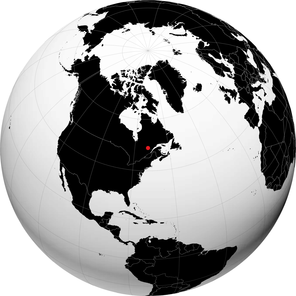 多尔博-米斯塔西尼 在地球仪上