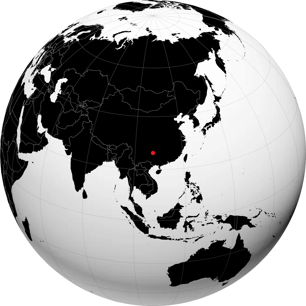 都匀市 在地球仪上