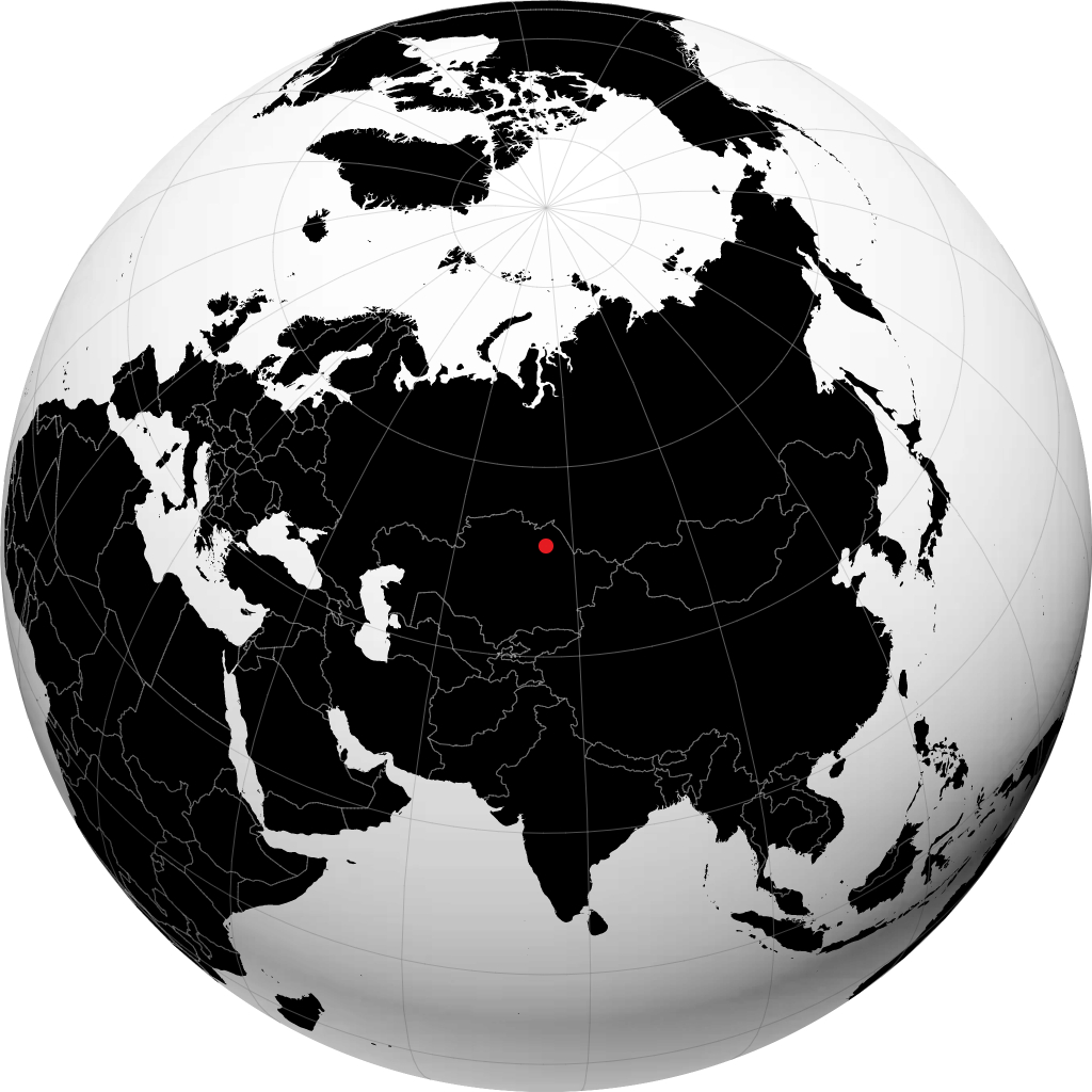 埃基巴斯图兹 在地球仪上