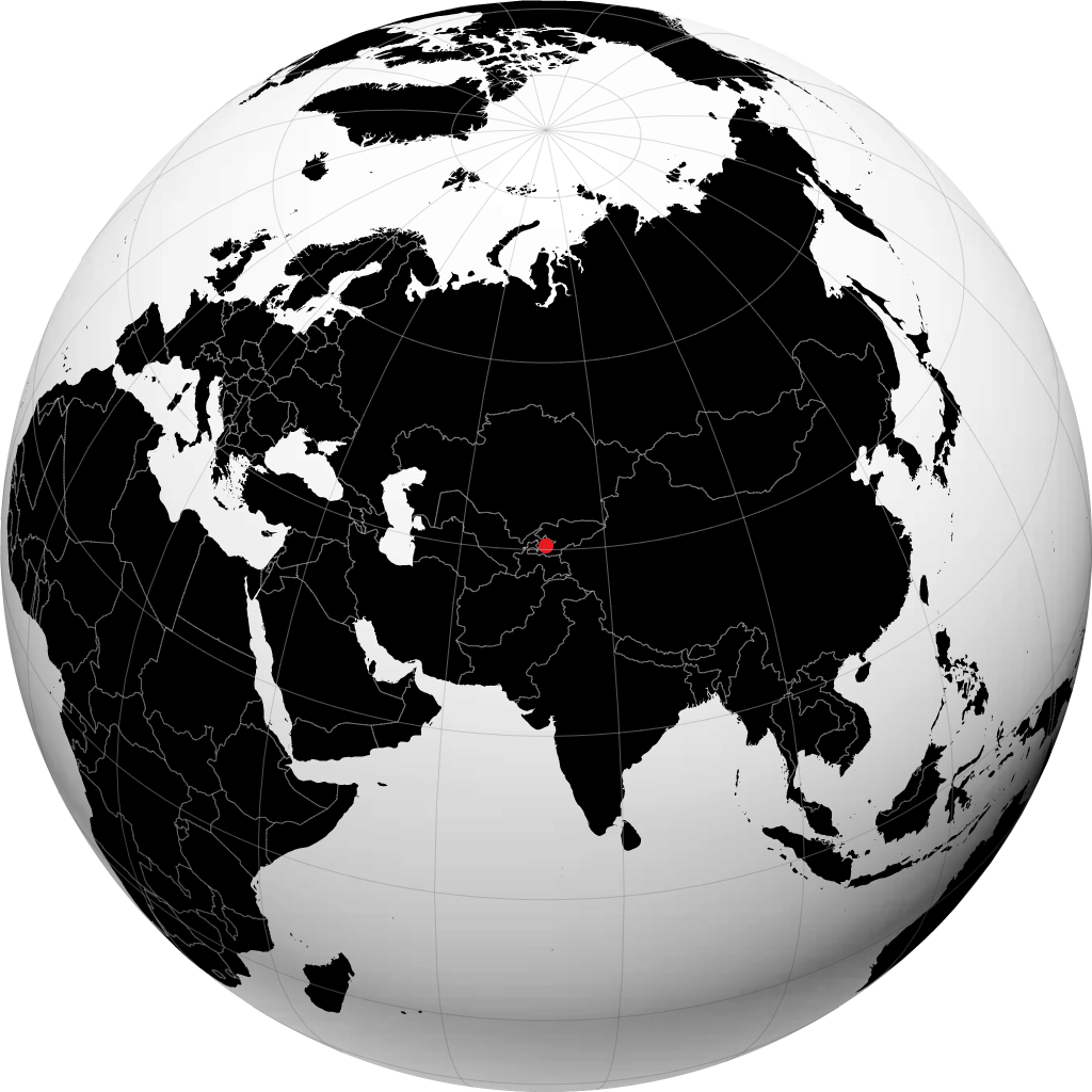 费尔干纳 在地球仪上