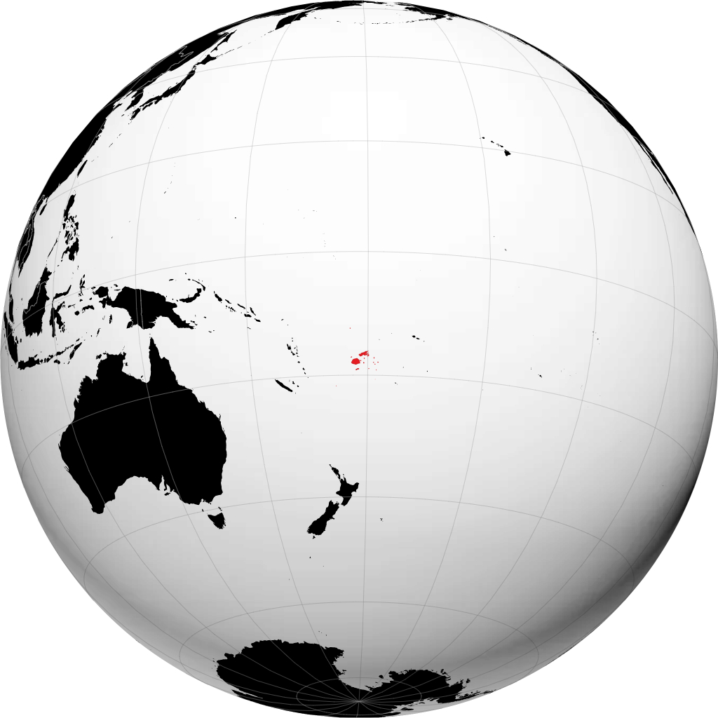 斐济 在地球仪上