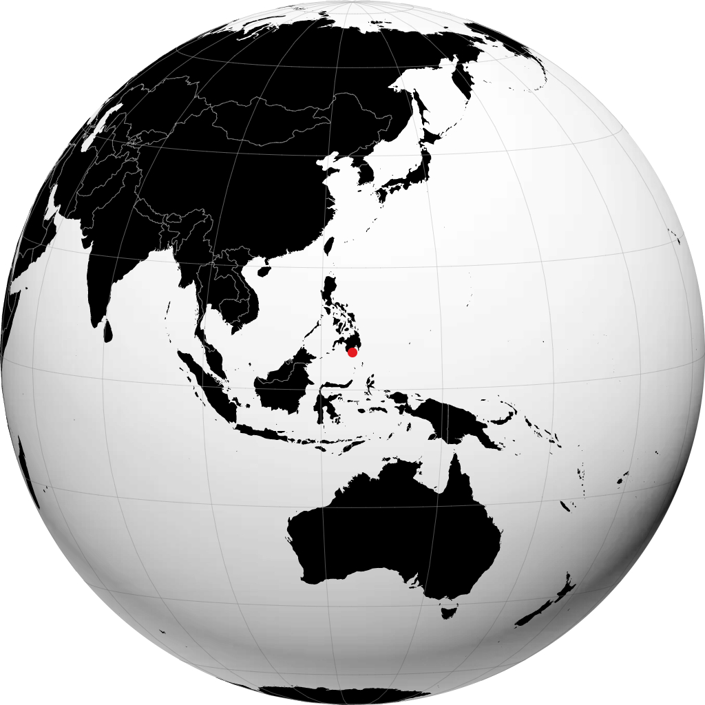 将军桑托斯 在地球仪上