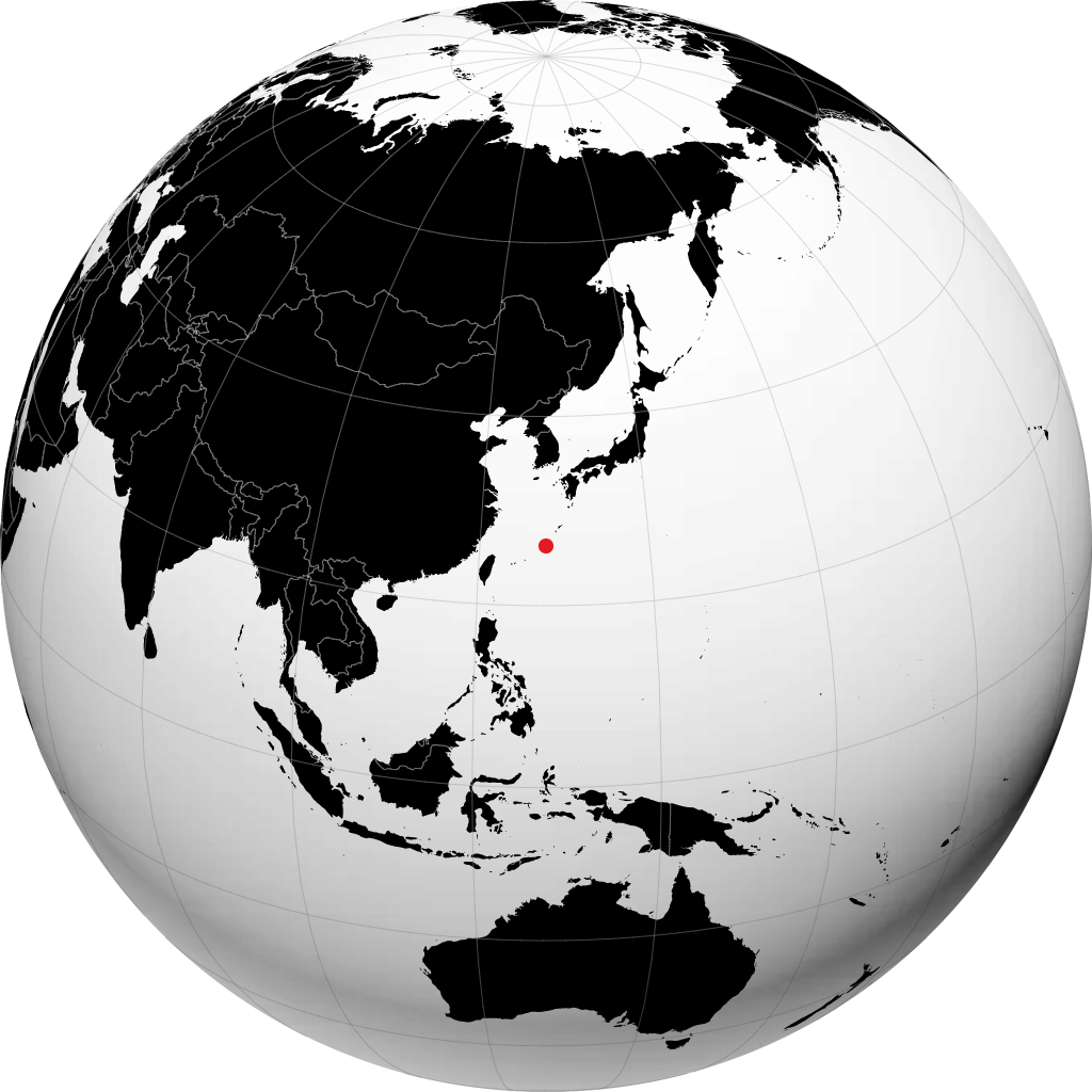 宜野湾市 在地球仪上