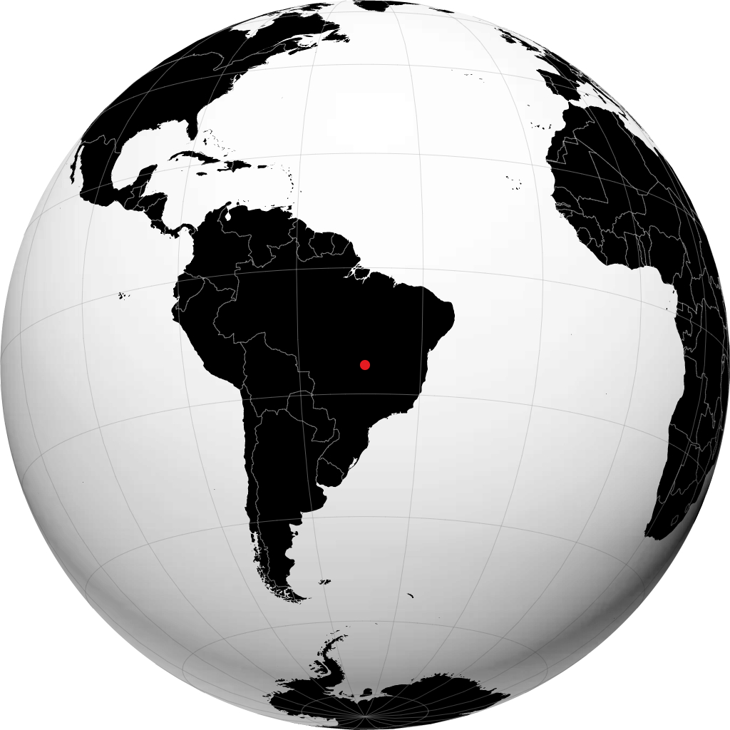 戈亚内西亚 在地球仪上