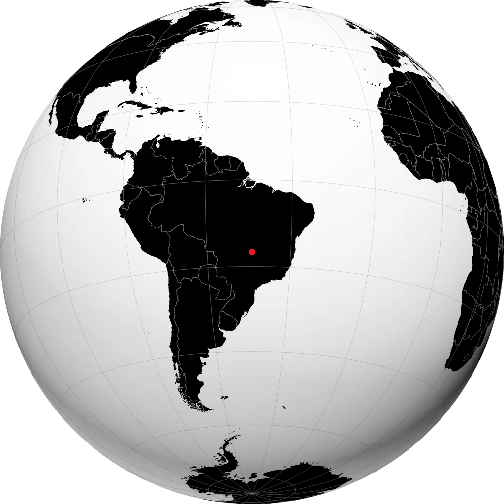 戈亚尼亚 在地球仪上