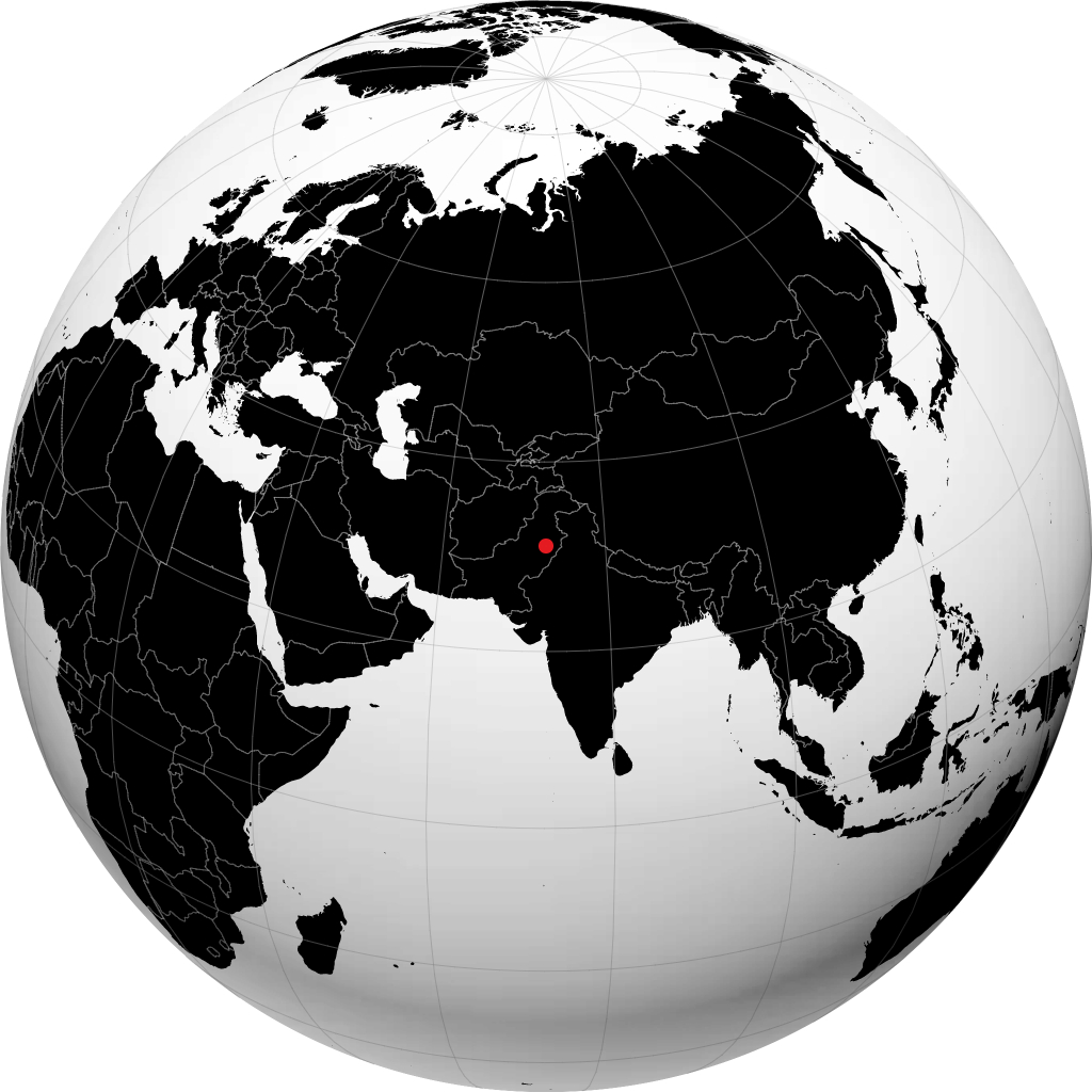 戈杰拉 在地球仪上
