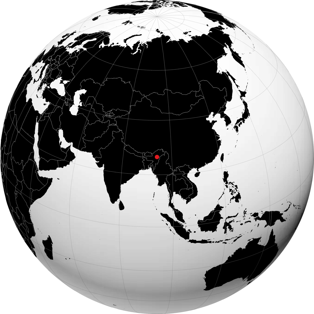 戈拉加特 在地球仪上