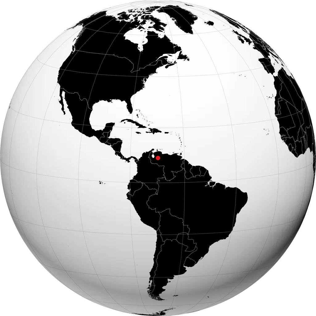瓜纳雷 在地球仪上