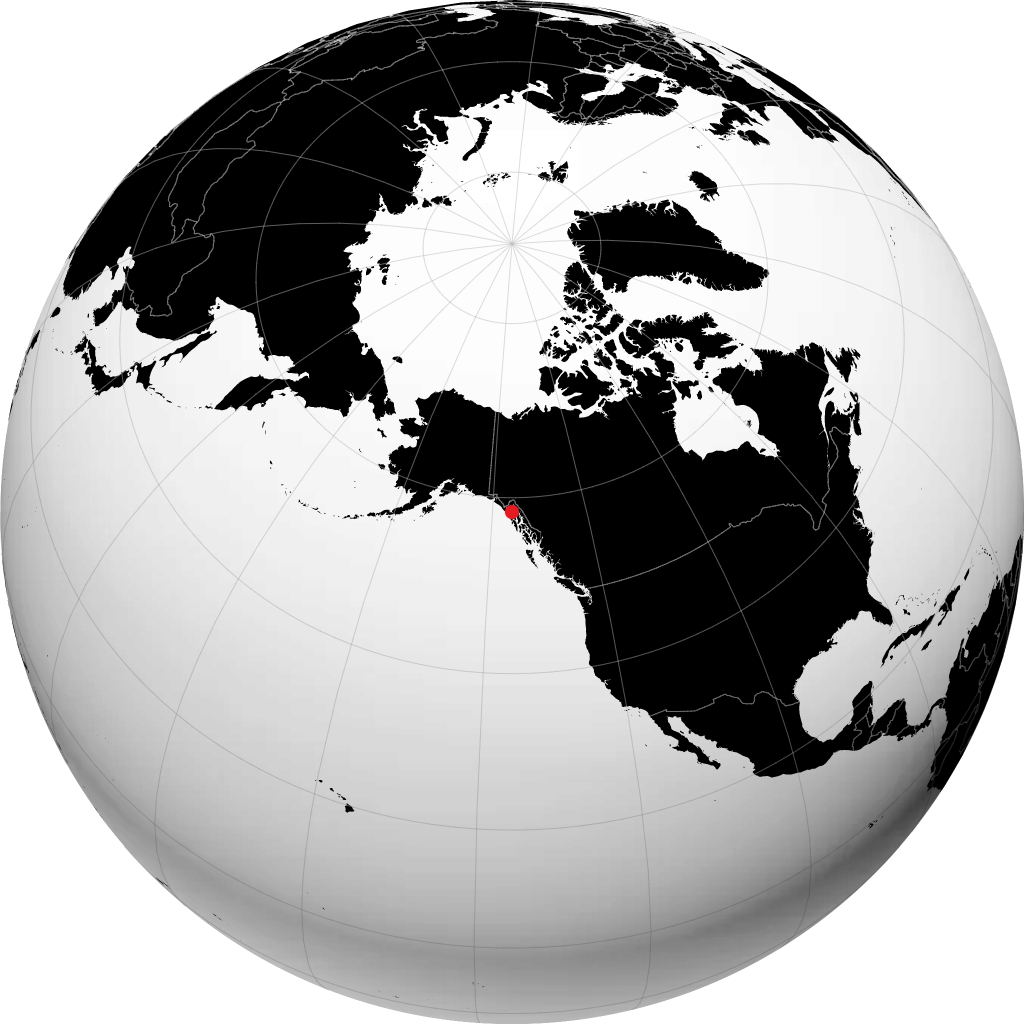 古斯塔夫斯 在地球仪上