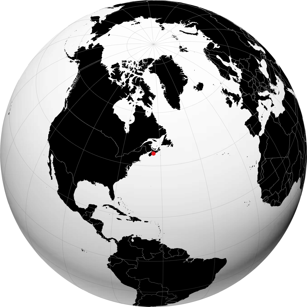 哈利法克斯 在地球仪上
