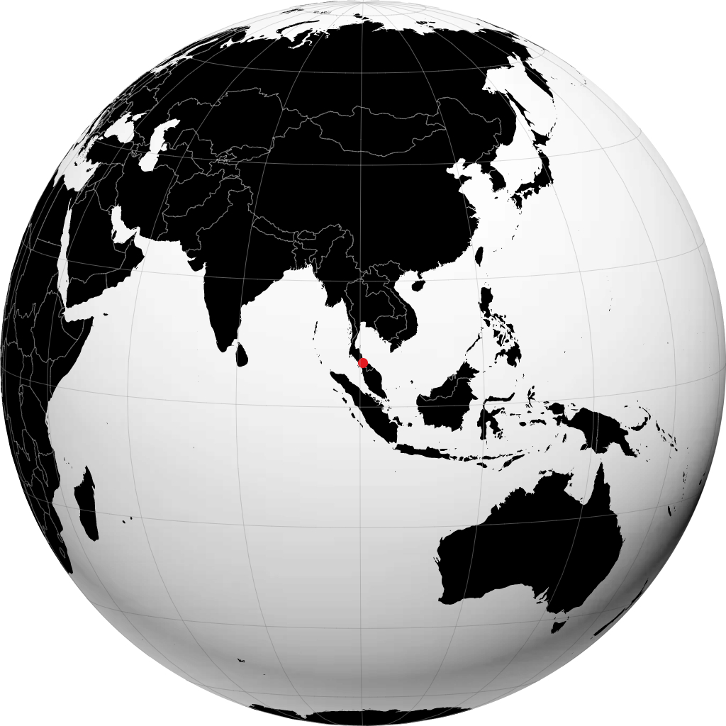 合艾 在地球仪上