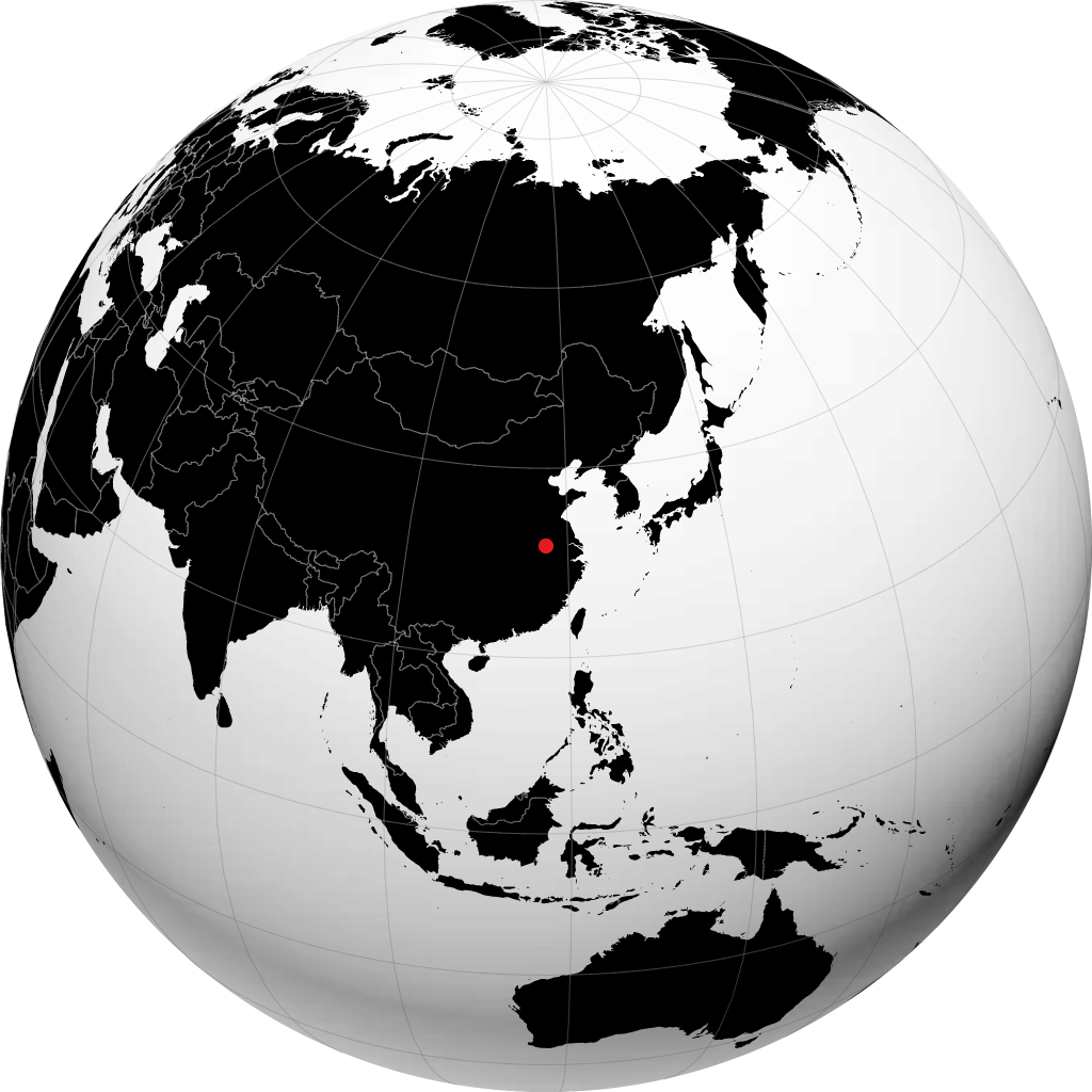 合肥 在地球仪上