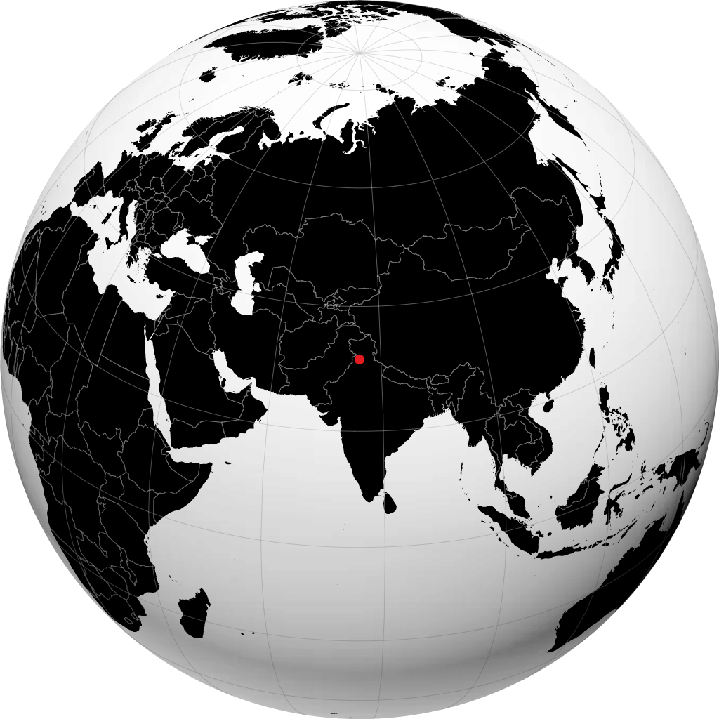 霍希亚尔布尔 在地球仪上